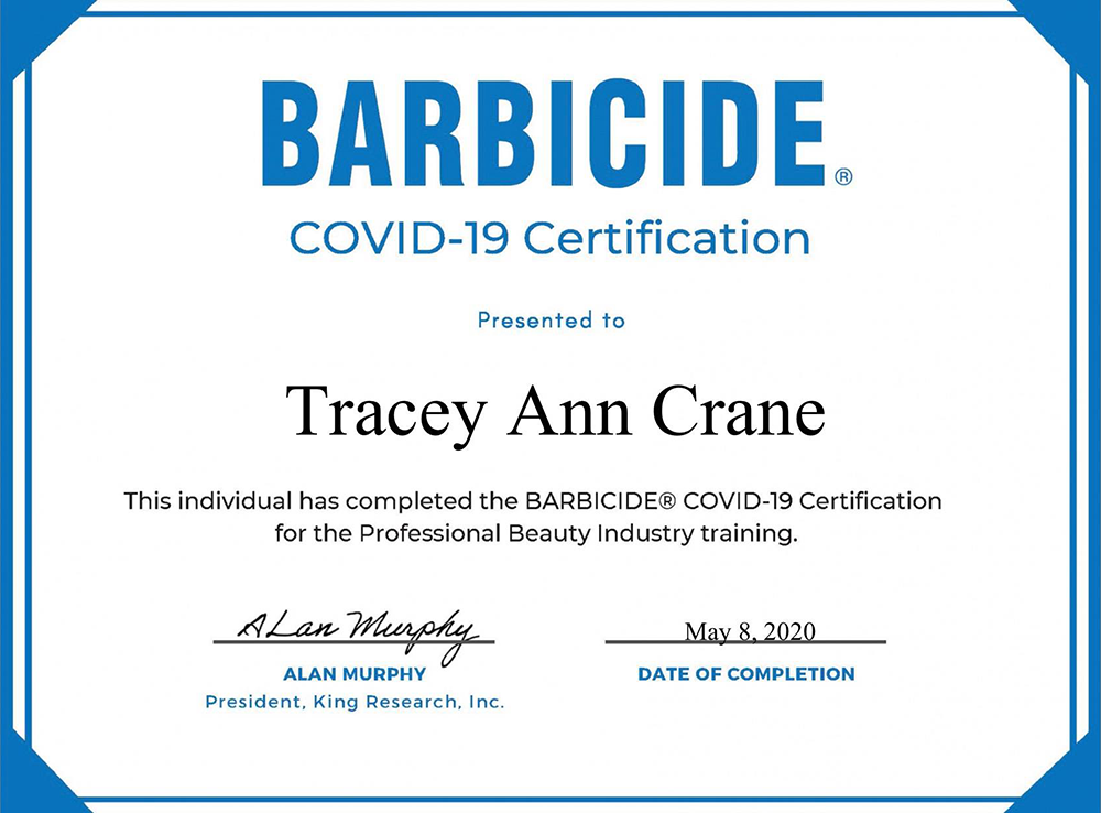Barbicide Certification